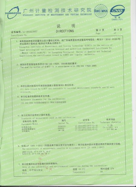 CHINA HUATEC GROUP CORPORATION certificaciones